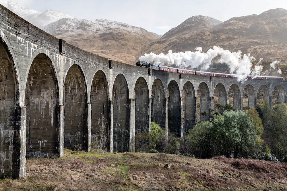 Glenfinnan Viaduct (a.k.a the Harry Potter train). Source: Pexels