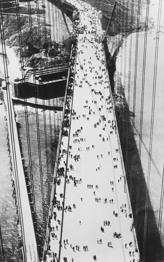 The opening of the bridge in 1937. Source: Getty