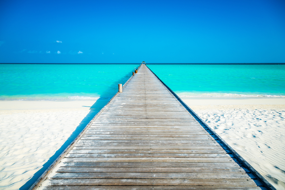 The blue waters and white sands of the Maldives. Source: Getty