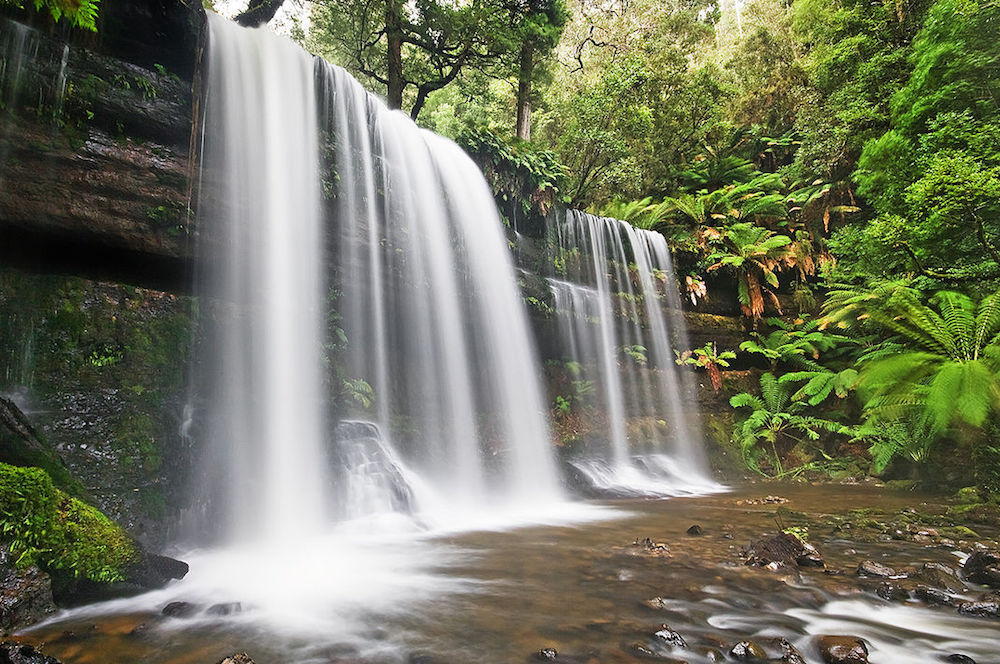 Best seen in winter: Russell Falls. Source: Wikipedia