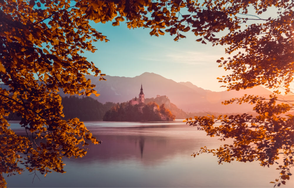 Lovely Lake Bled, in Slovenia. Source: Getty