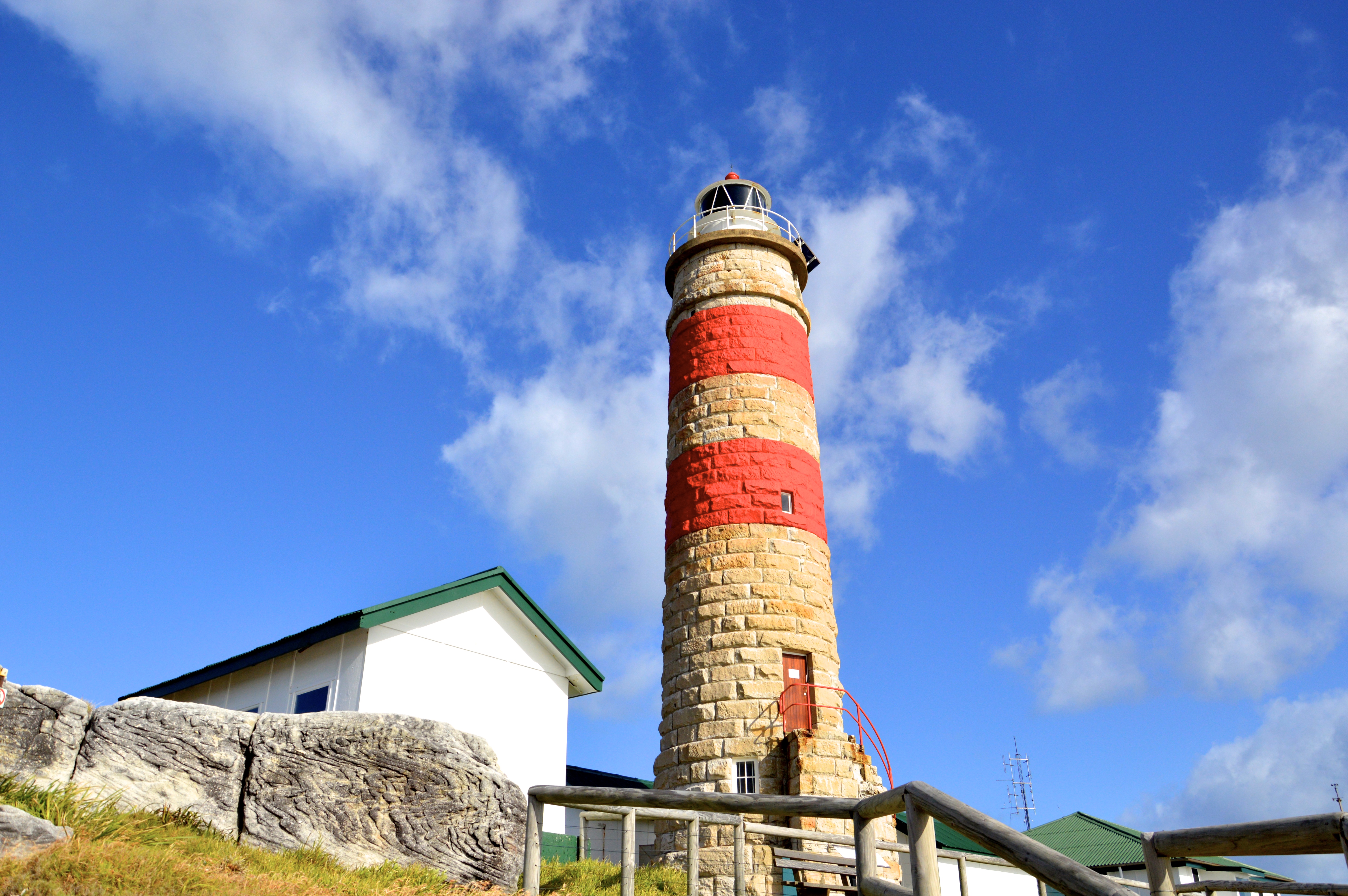 Cape Moreton Lighthouse stands 23 metres high and was first lit in 1857. Source: Great Australian Doorstep